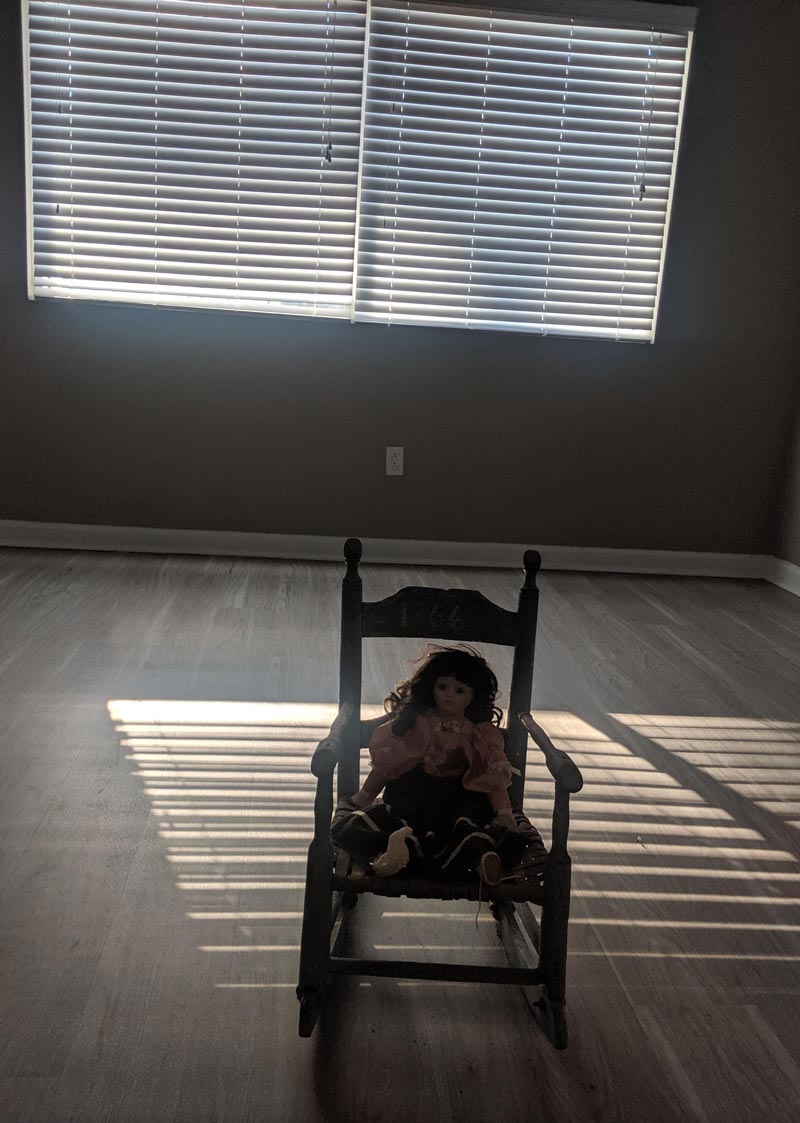 Left this creepy doll/chair I got off the side of the street as a joke in my apartment living room before I moved out. Will I get my deposit back?