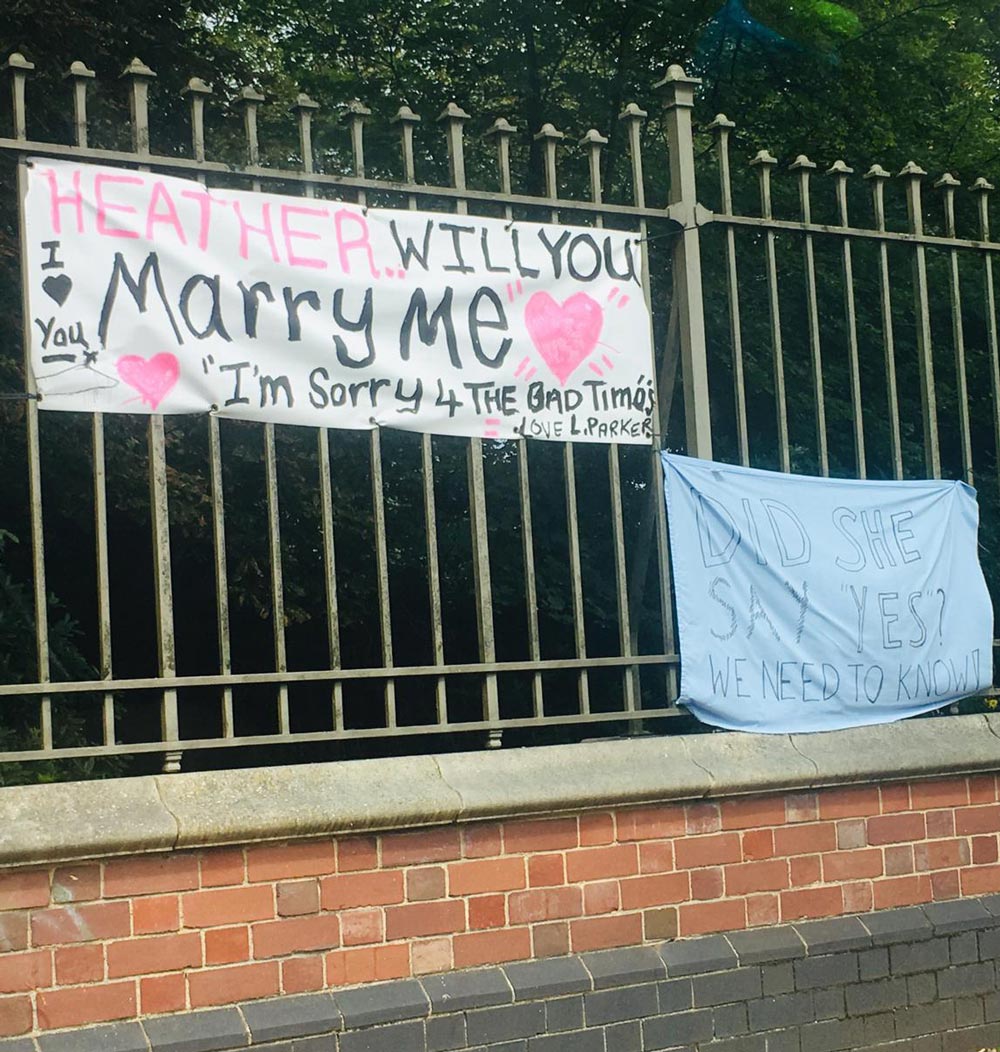 Found this proposal banner at a local park