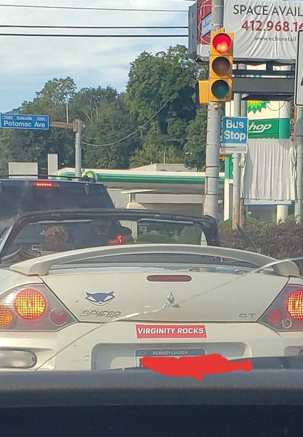 I was behind this guy today