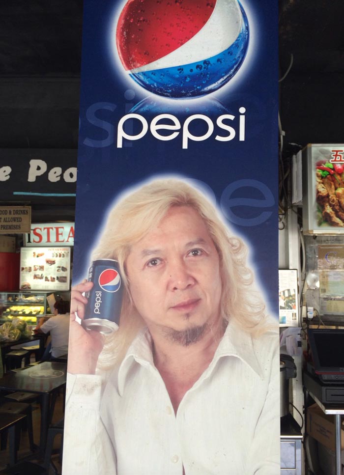 This is the face of Pepsi in Singapore