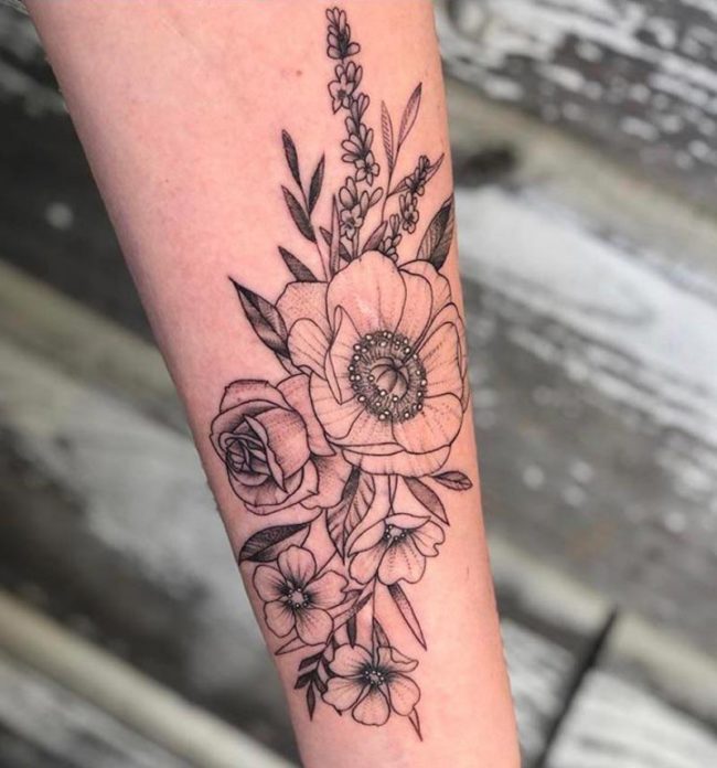Scar cover-up flowers