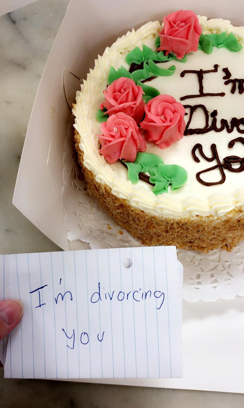 When words can’t really get the message across... Use a cake instead