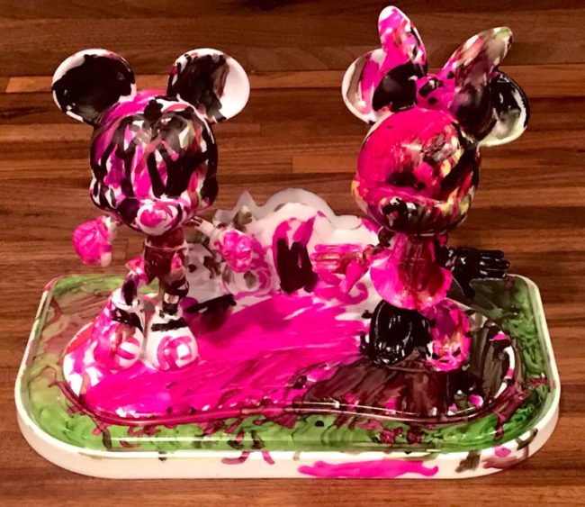 Mother in law gave my daughter Disney bobbleheads that you color yourself, complete with the correct colors and a picture to compare. Our daughter is 4. She insisted we put this on display in our kitchen. Say hello to Mickey and Minnie