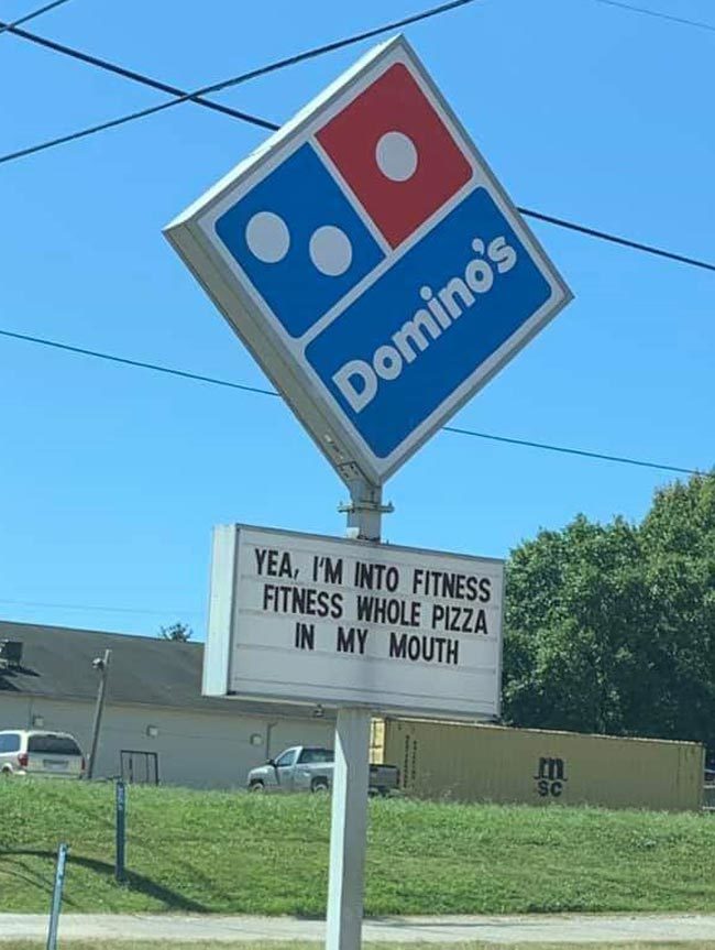 My local Domino's is getting into fitness