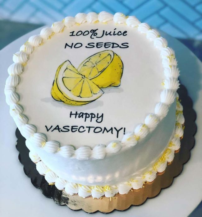 Vasectomy cake