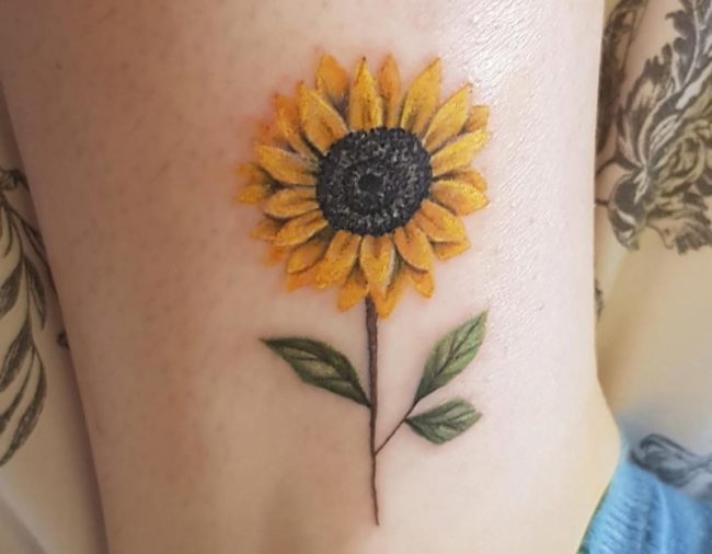 Sunflower tribute tattoo