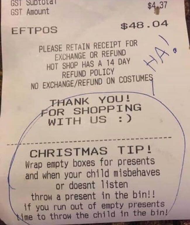 This receipt my dad found