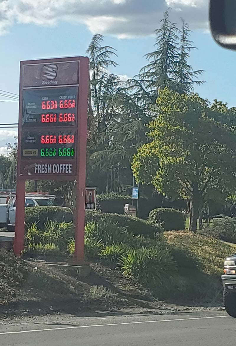 Gas prices are hellishly high in California!