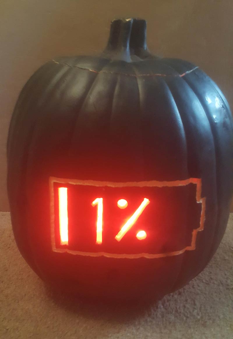 Low Battery Pumpkin