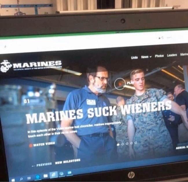 Marines website hacked..
