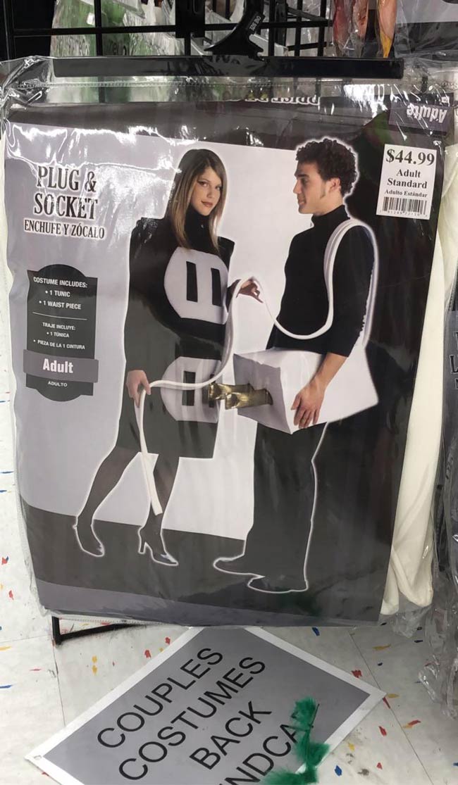 Saw this Plug & Socket costume at a local store
