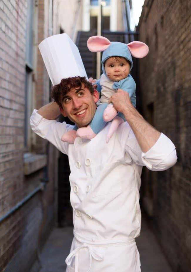 Dad and his kid Ratatouille cosplay