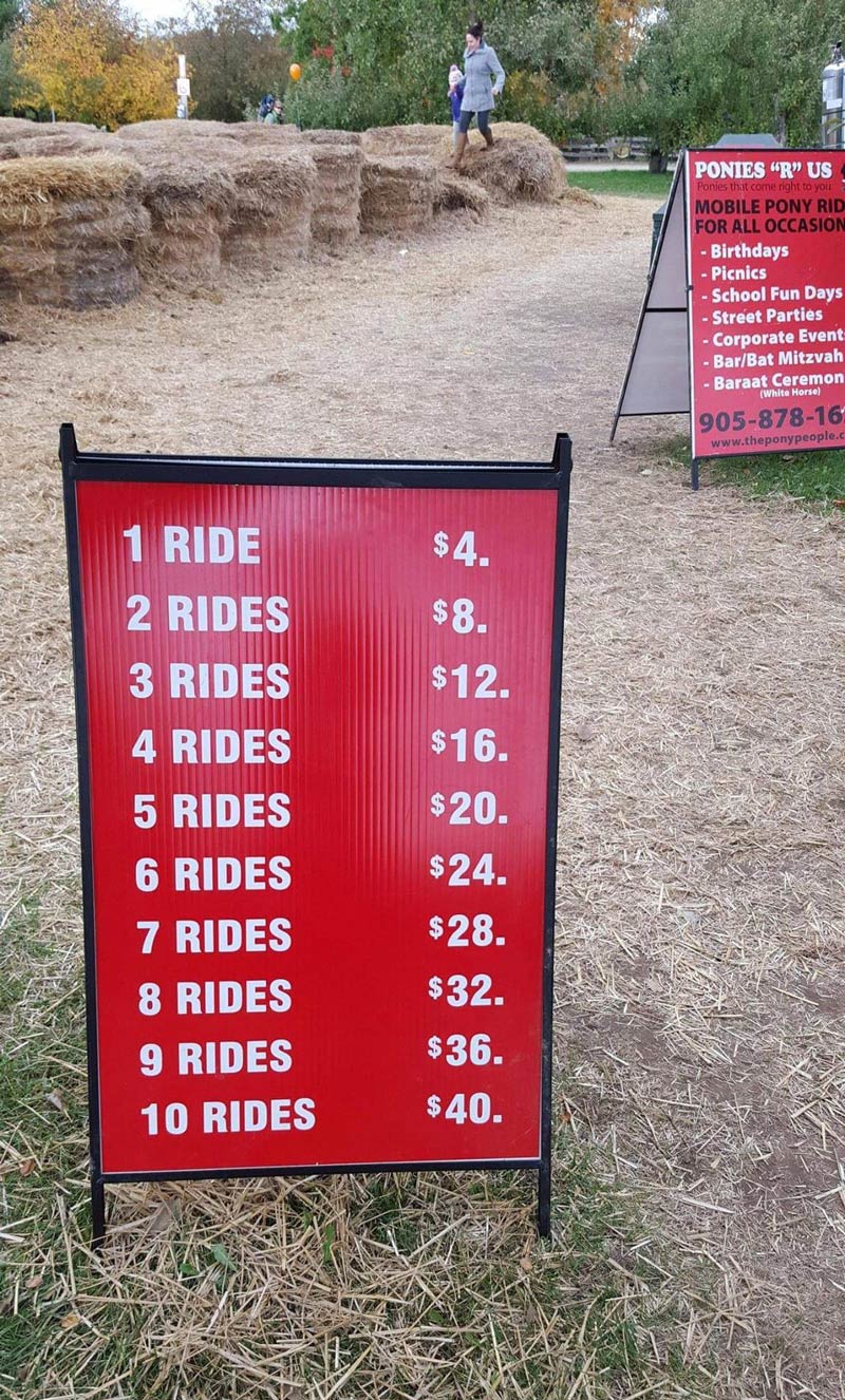 So just $4 a ride then