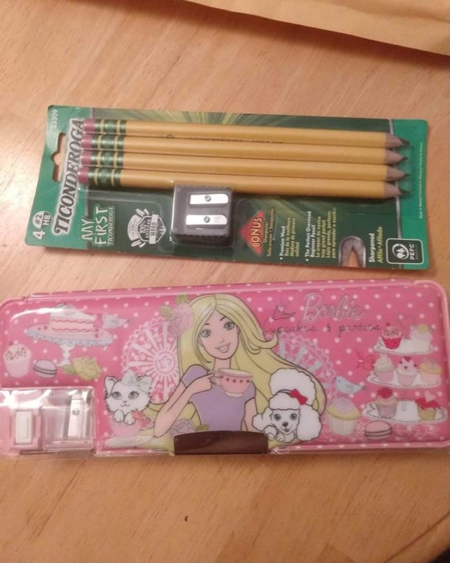 My dad sent me school supplies. I'm 35M and a freshman in college for the first time