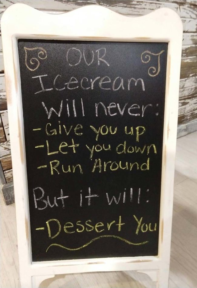 Not even safe at the ice cream shop