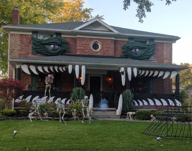 Our neighbor really likes Halloween