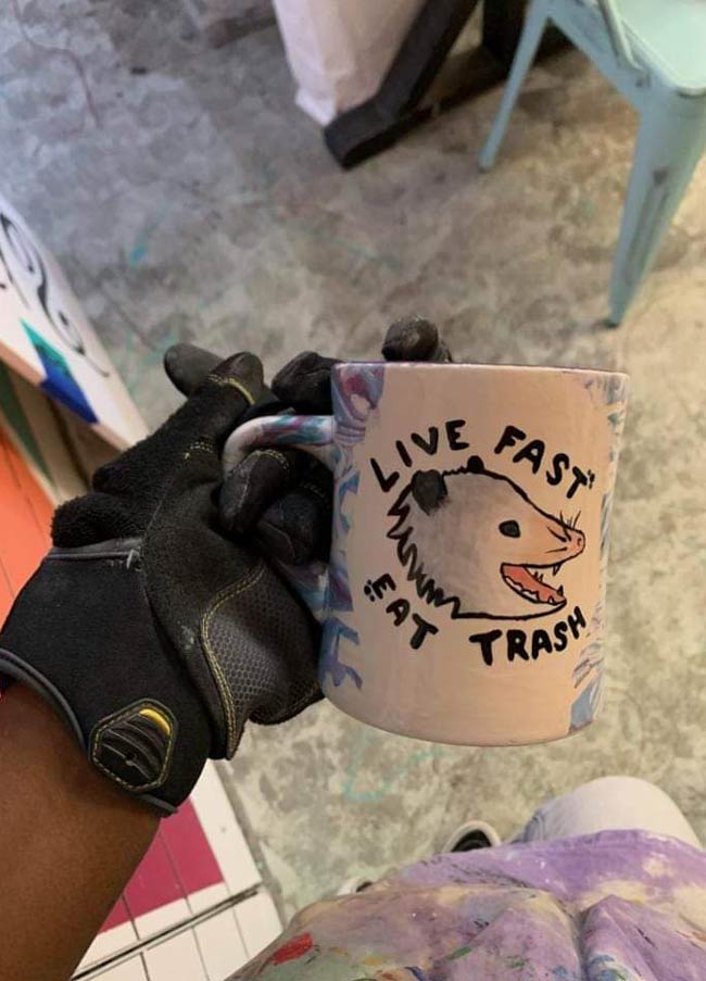 My fiance runs a paint your own pottery studio, one of her customers made this