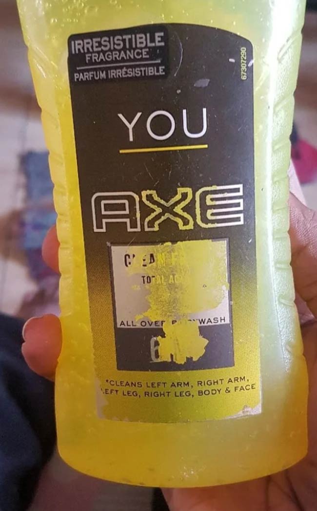 Axe is very specific about what it cleans