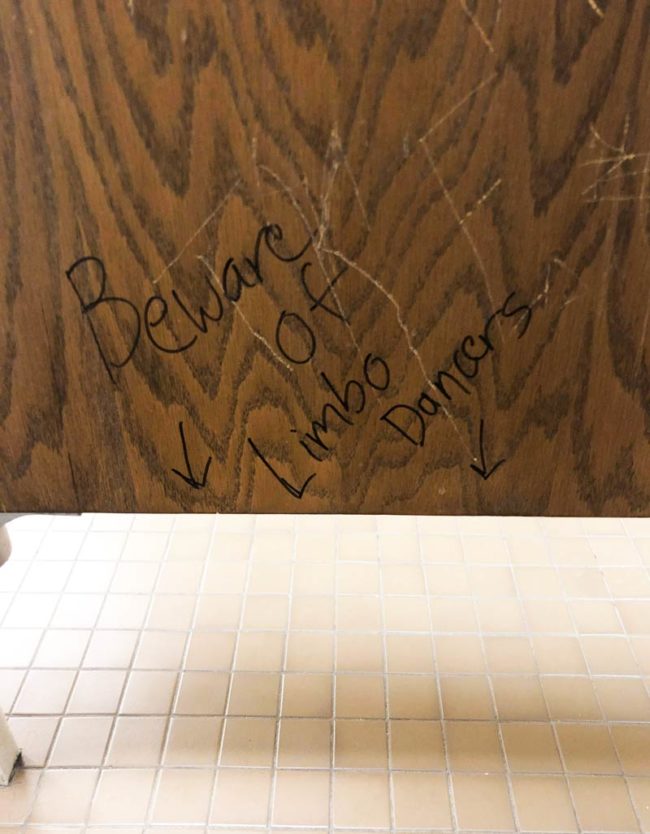 The best bathroom stall graffiti I’ve ever seen