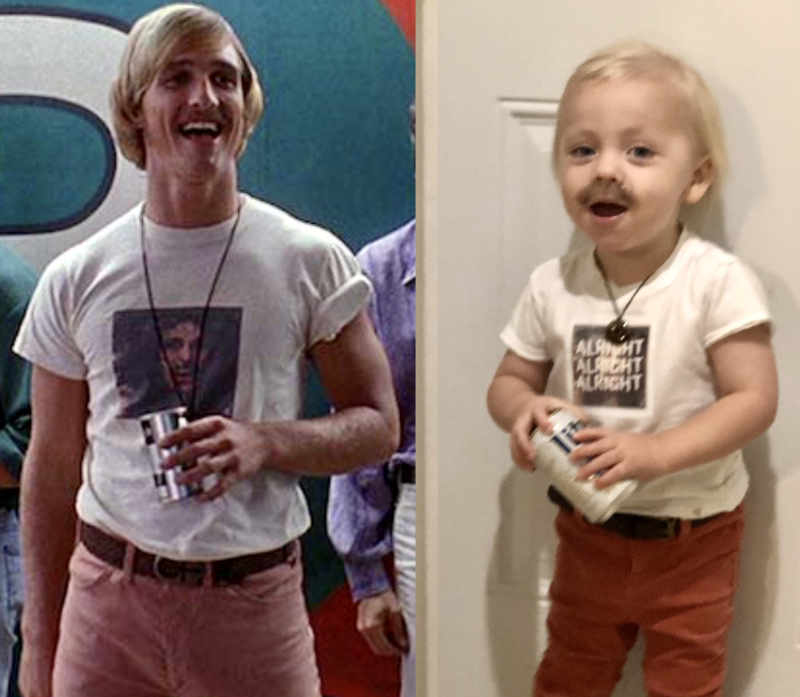 For Halloween we dressed my son up as Matthew Mcconaughey’s character from Dazed and Confused