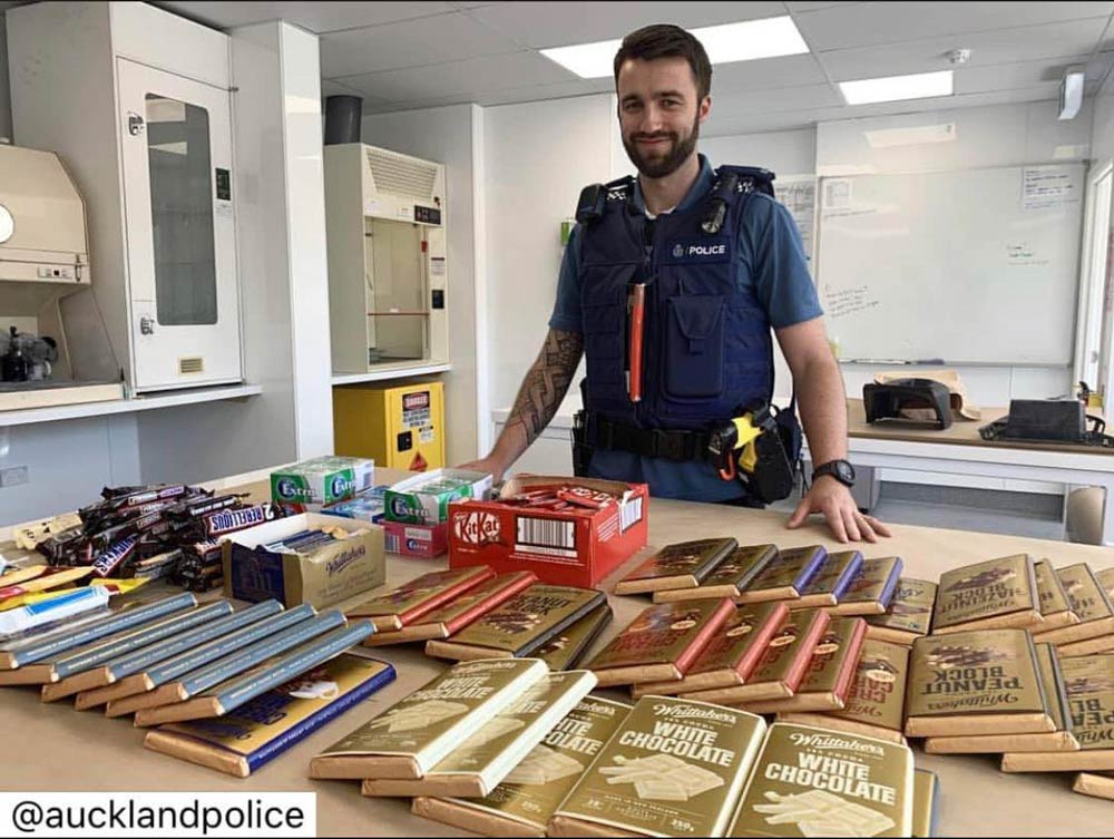 “Nothing to snicker about” Police in New Zealand with a big candy bust