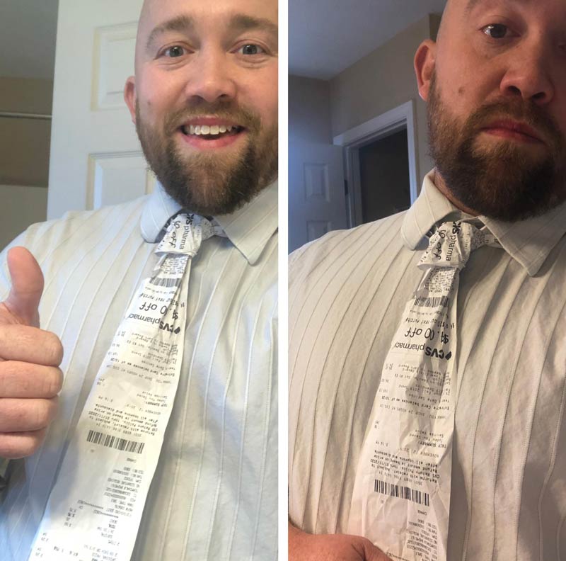 SOOO thankful for CVS for giving me this new tie with my Pepsi Zero!