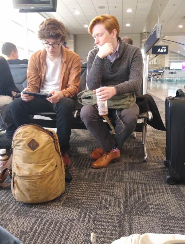 Ron and Harry were on my sister's Thanksgiving flight