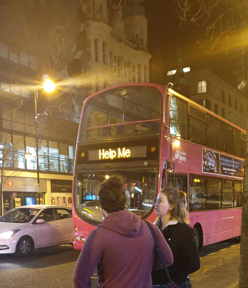 Bus broke down in Belfast city center today