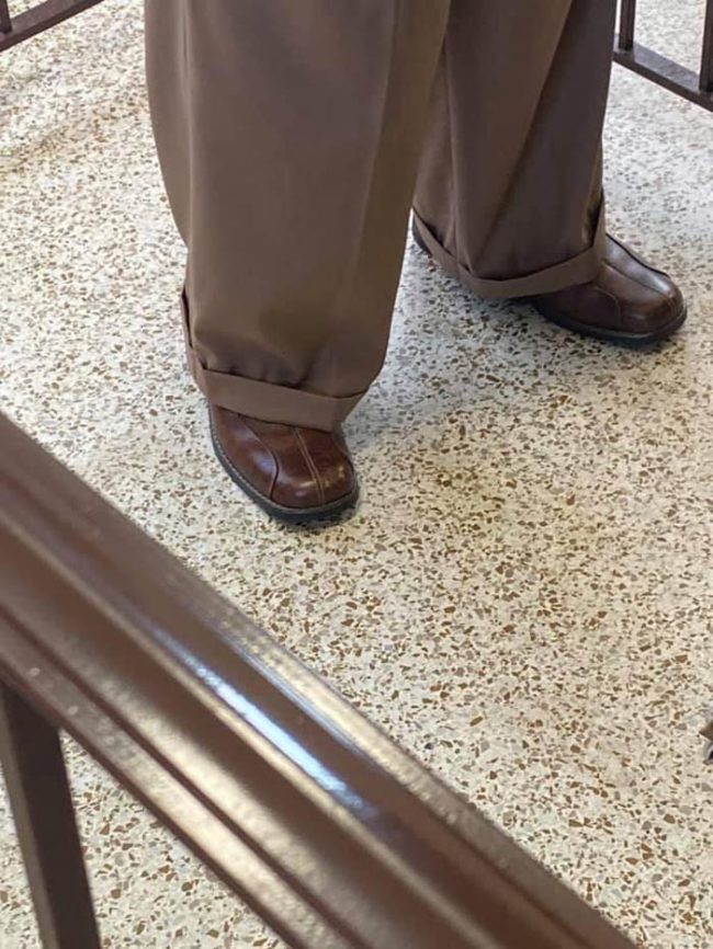 If your lawyer's pants look like this, you going to jail