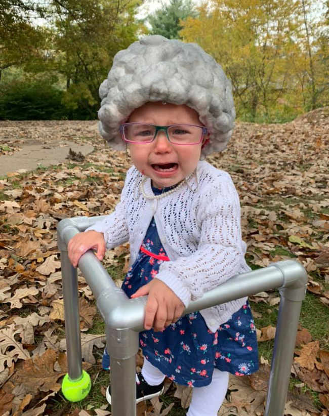 She really pulled off her old lady costume