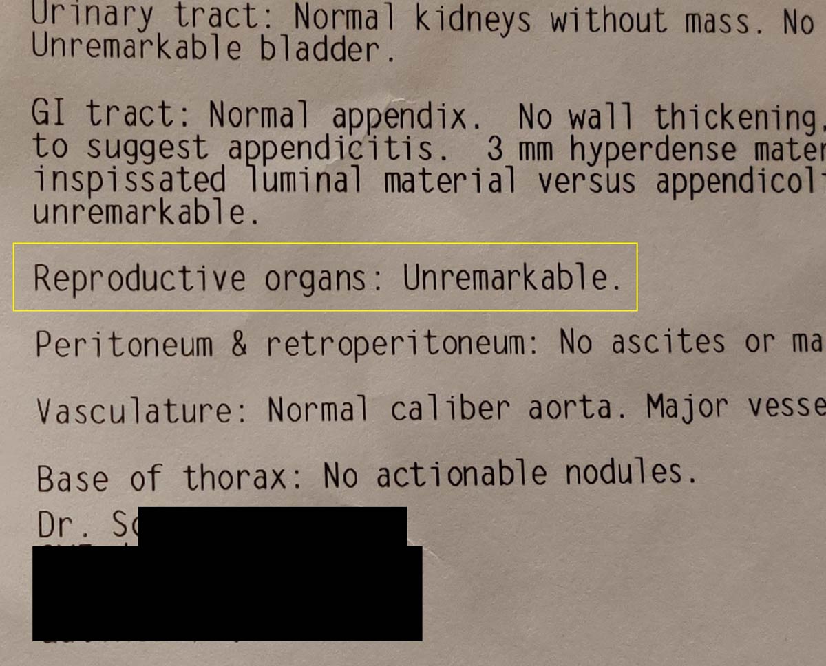 Recently had a CT scan and noticed this in the report...