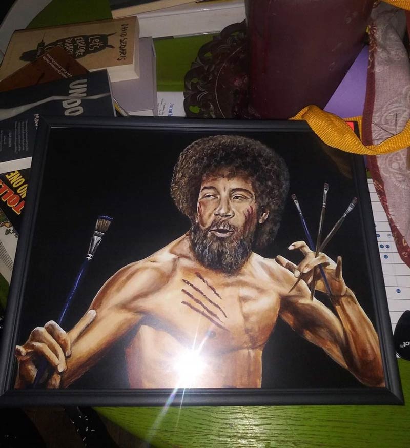 Found this painting of Bob Ross