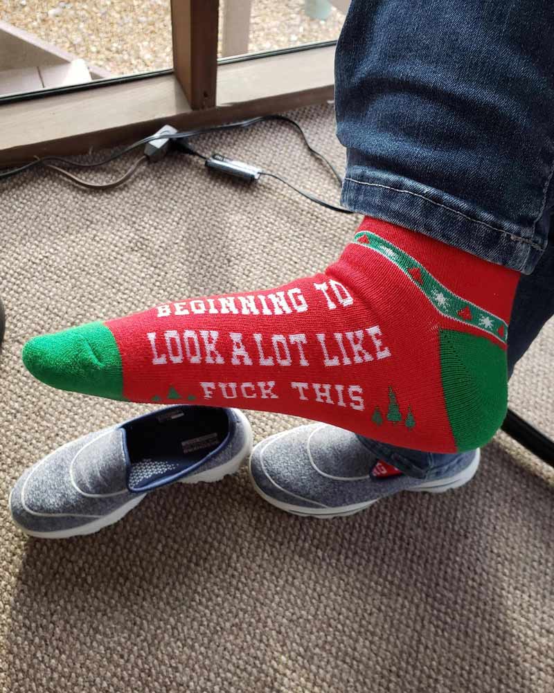 My mom's Christmas socks..