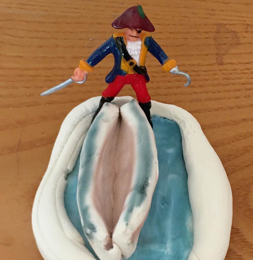 My 7-year-old son was excited to show off his clay pirate boat