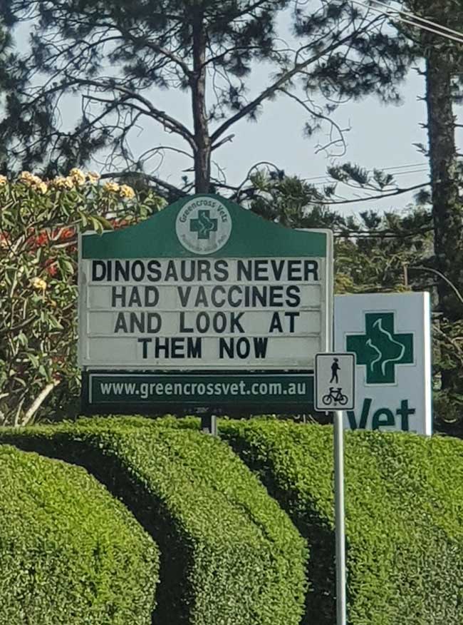 This sign at a local vet