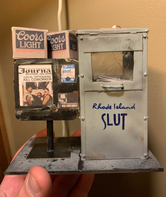 A buddy of mine made the Dumb and dumber newspaper stand to give to a friend this Christmas..