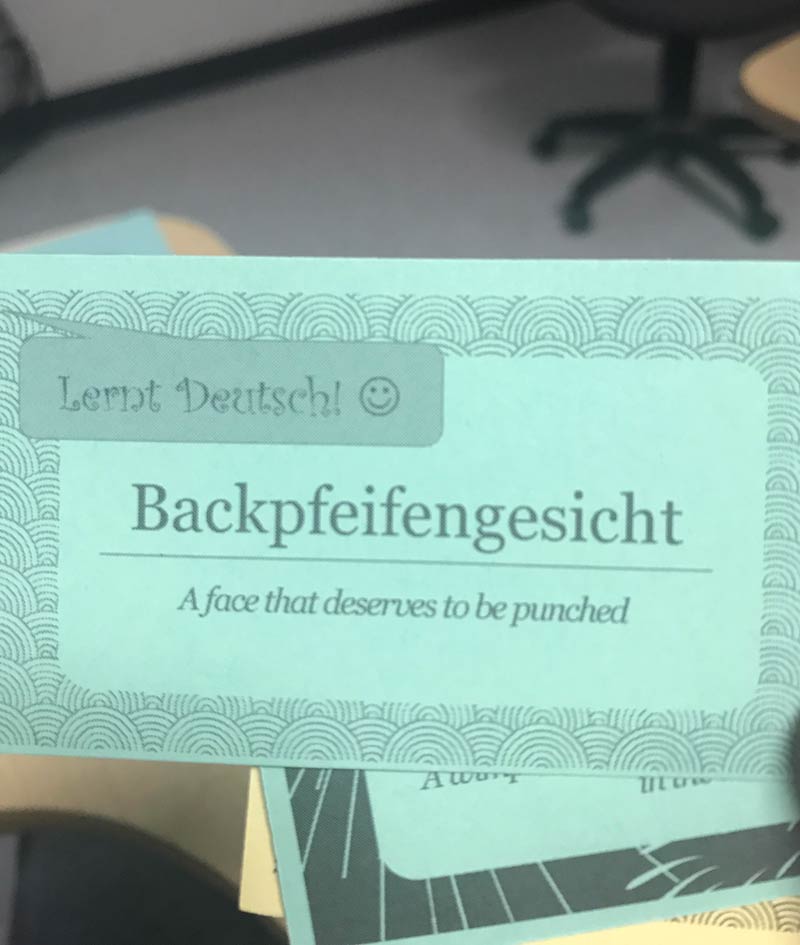 A German class that actually teaches useful words