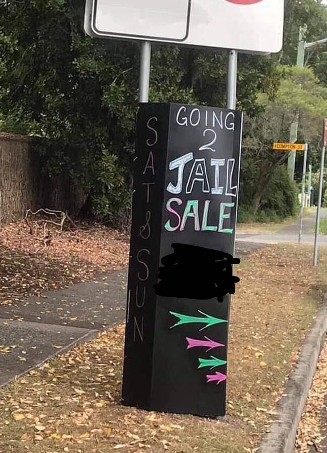 A sign spotted in my neighbourhood