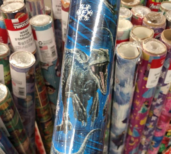 Wife asked me to pick up a roll of Hanukkah wrapping paper. The criteria I was given was "It should be blue and white". Mission accomplished