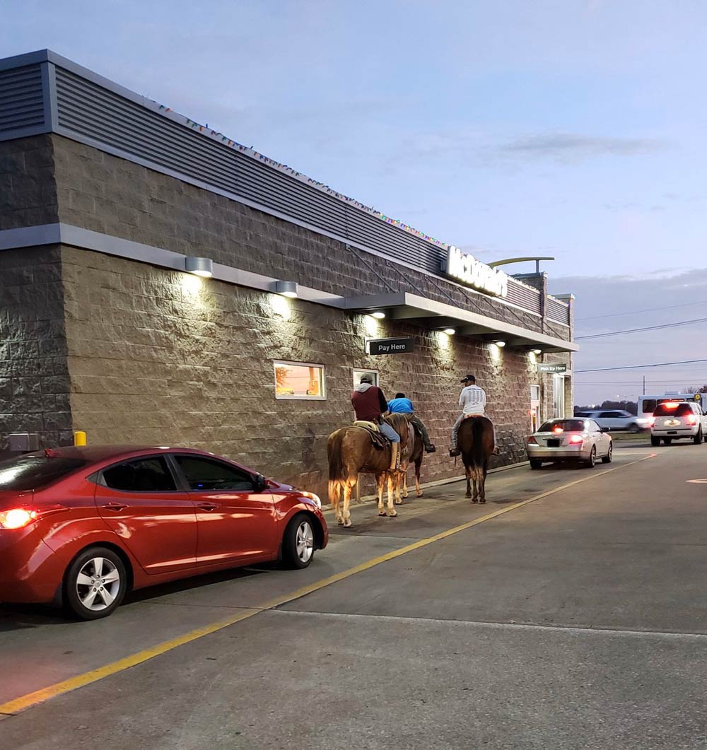 So my dad sent me this last night from a McDonald’s drive-thru in my hometown in Texas