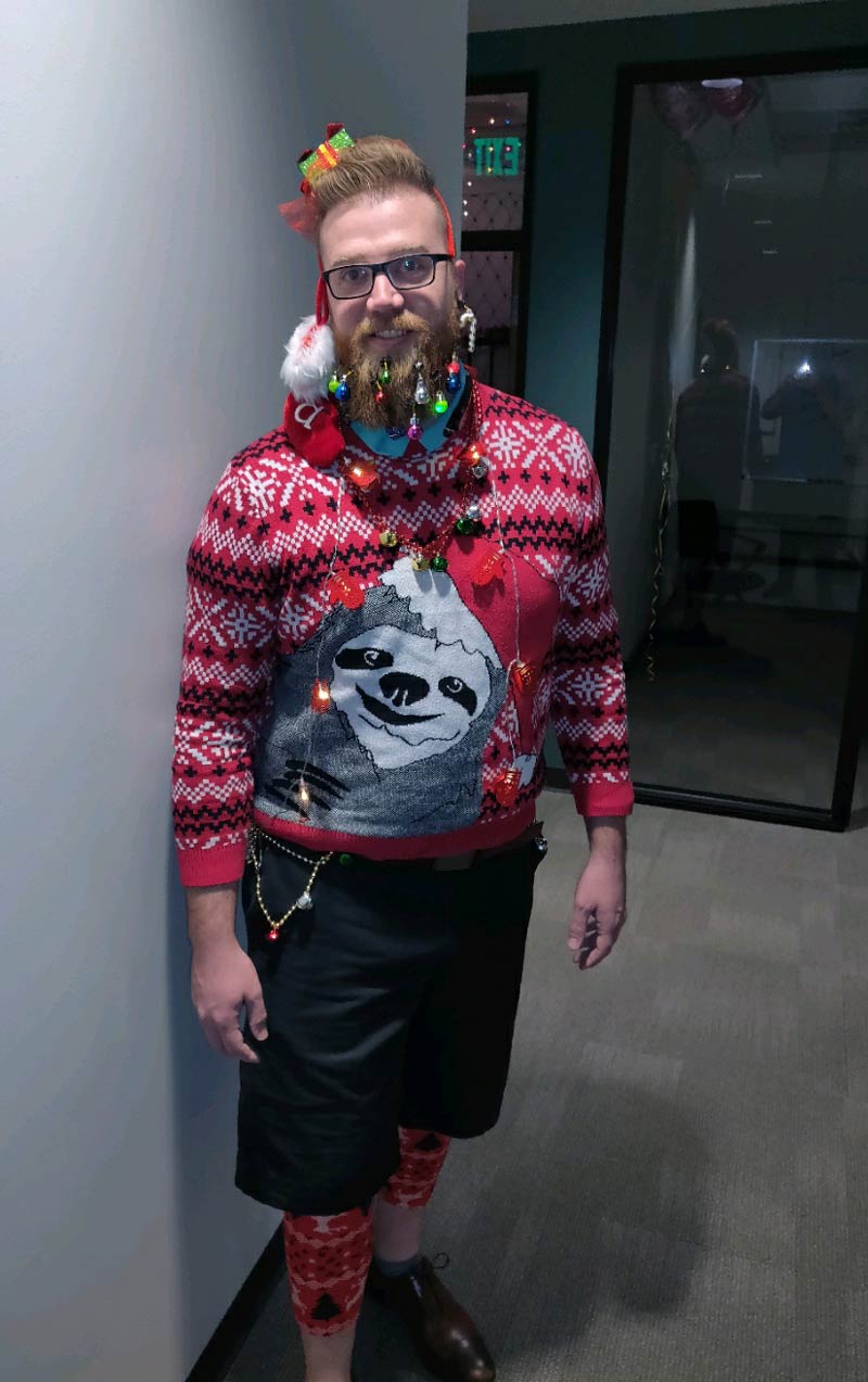I won the ugly sweater contest at work | Odd Stuff Magazine