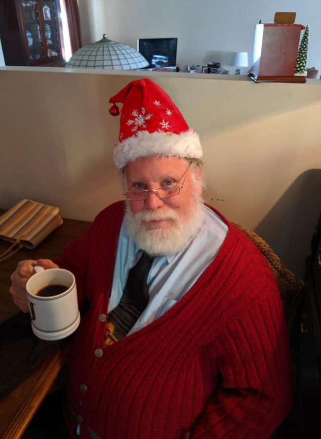 My Dad looks like Santa's Accountant