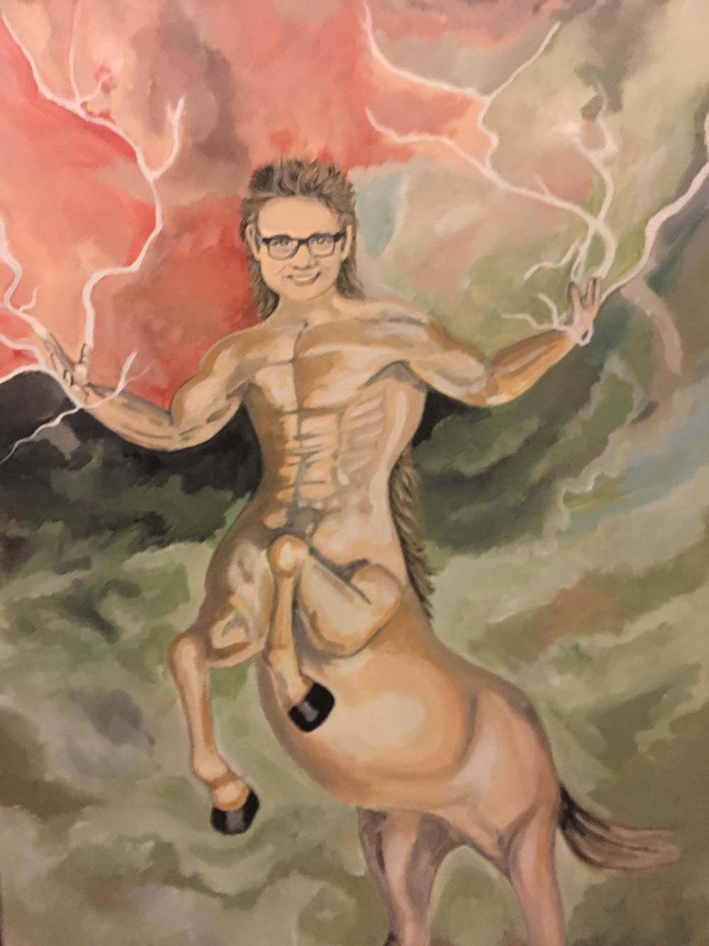My mom painted me as a centaur for Christmas