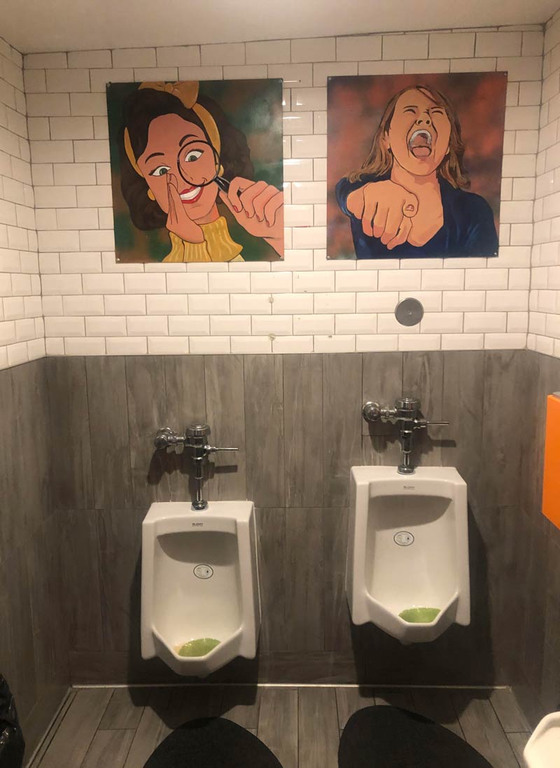 Dad made me go into the men’s restroom to see there art