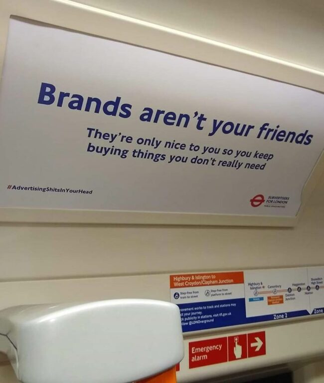 Saw this unauthorized advert on the train