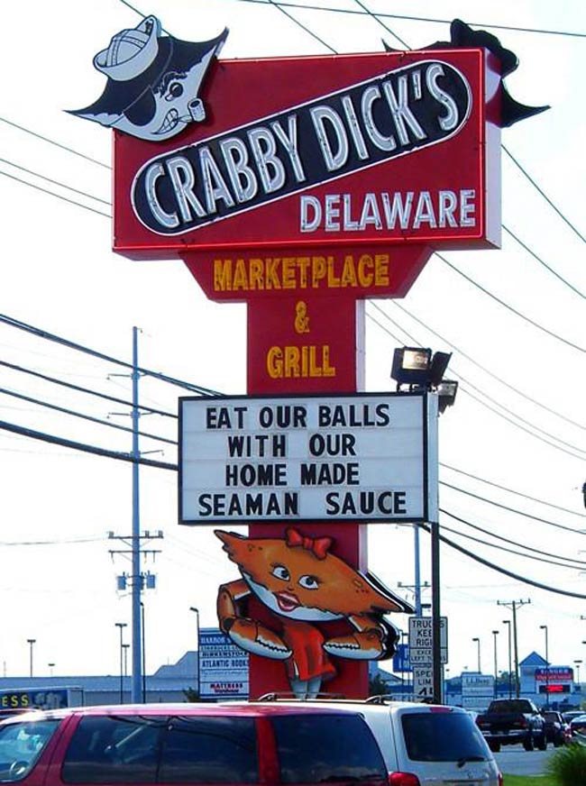 Crabby Dick's sign