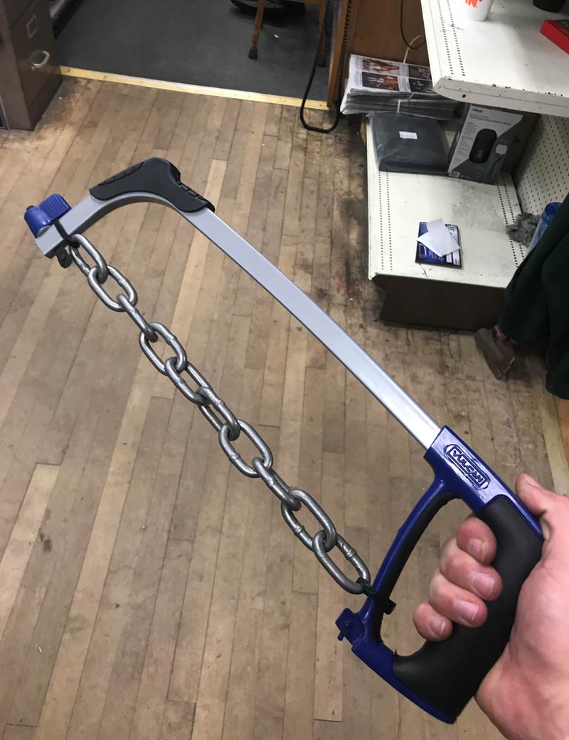 Work was slow, I made a “Chainsaw”