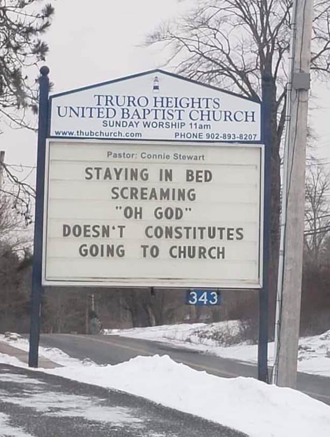 This sign outside a local church