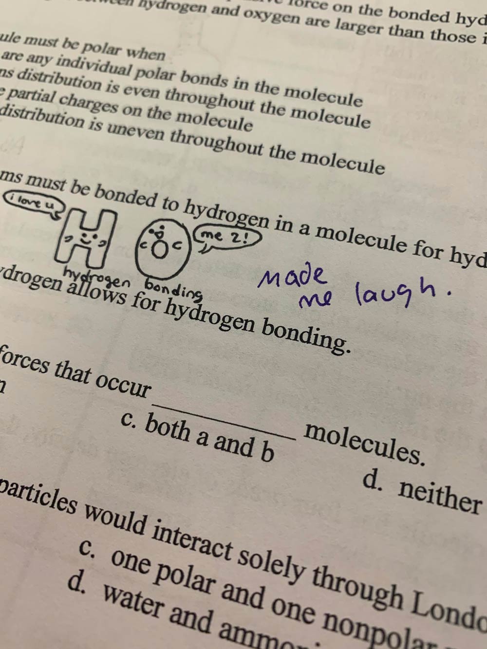 My chemistry teacher thought my drawing was funny