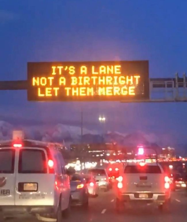 UTAH has its issues, but it’s traffic signs are top notch